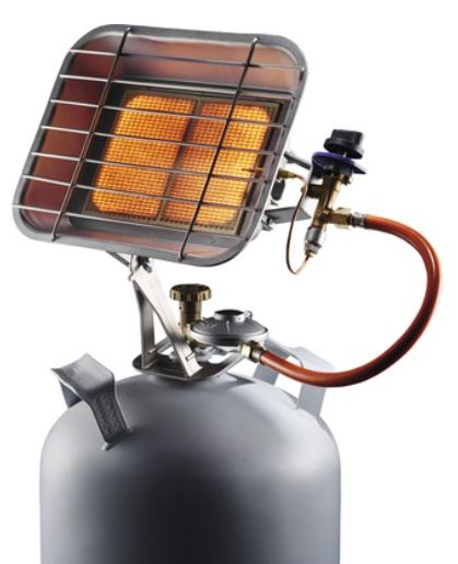 HEIZSTRAHLER MIT FLASCHENHALTER