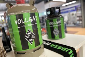 JETZT NEU: Borussia-Stretch-Sleeve für Propangasflaschen
